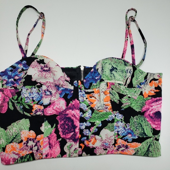 Forever 21 Floral Crop top Bralette size Medium - Picture 8 of 8